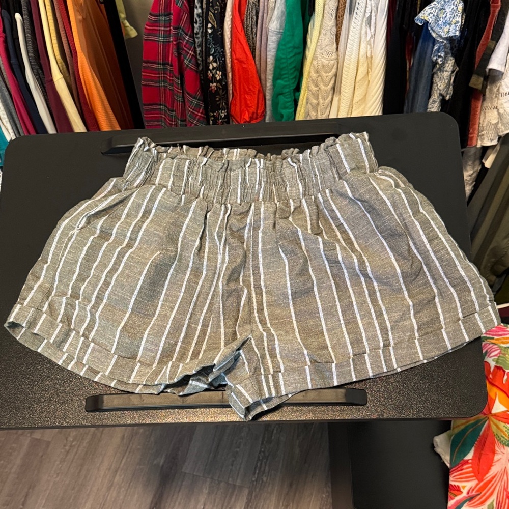 Striped Gray Women's Shorts